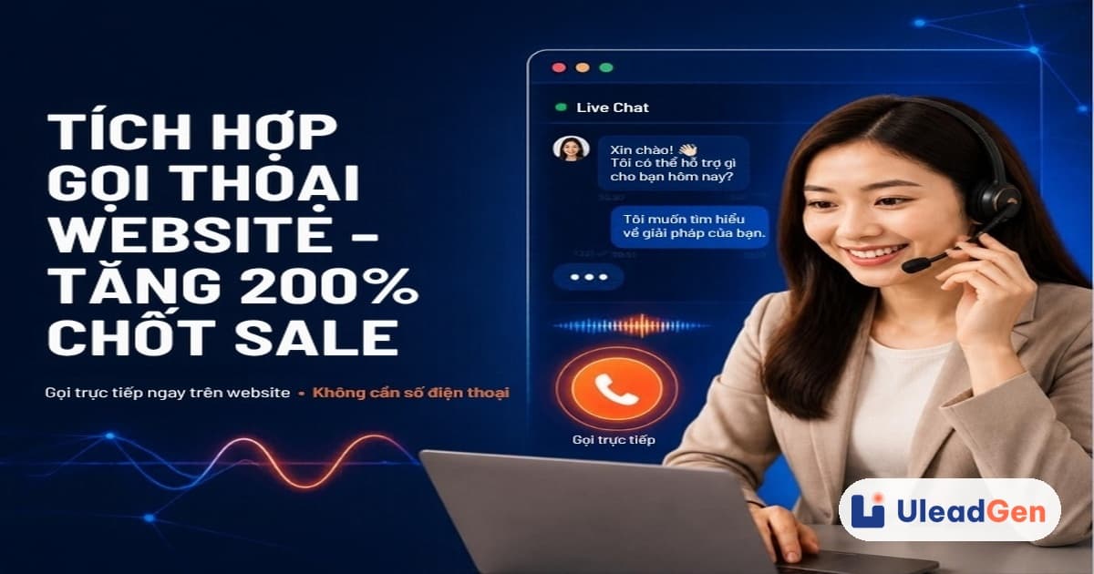 Hướng dẫn tích hợp gọi thoại vào website miễn phí UleadGen